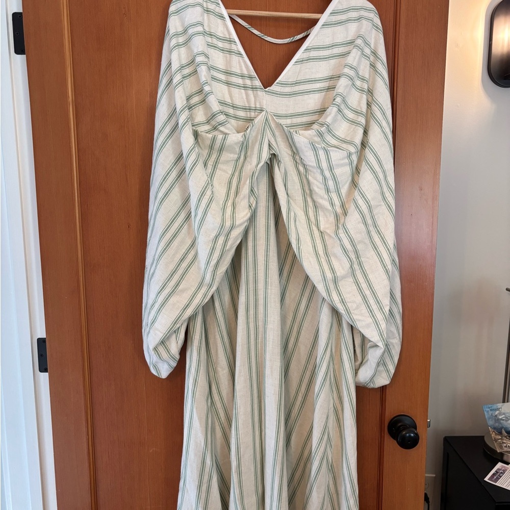 ASOS Edition Striped Green and White Women's Dress